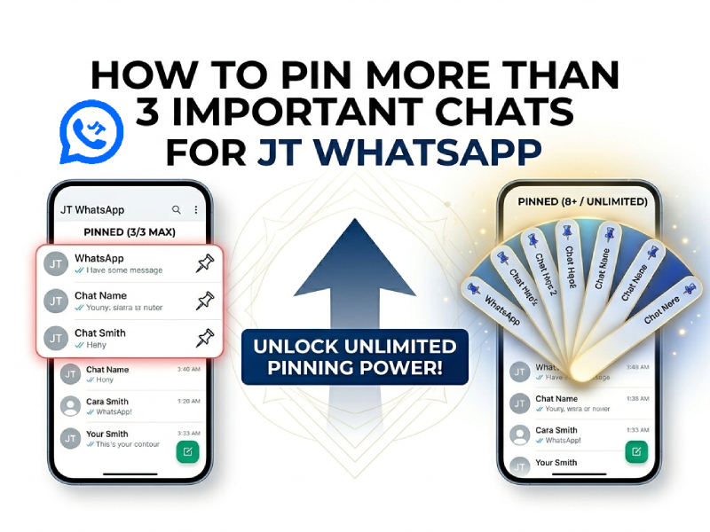 How to Pin More Than Three Important Chats in JT WhatsApp?