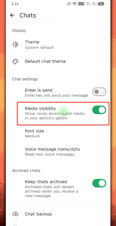How to Prevent JT WhatsApp from Saving Low Quality Thumbnails?