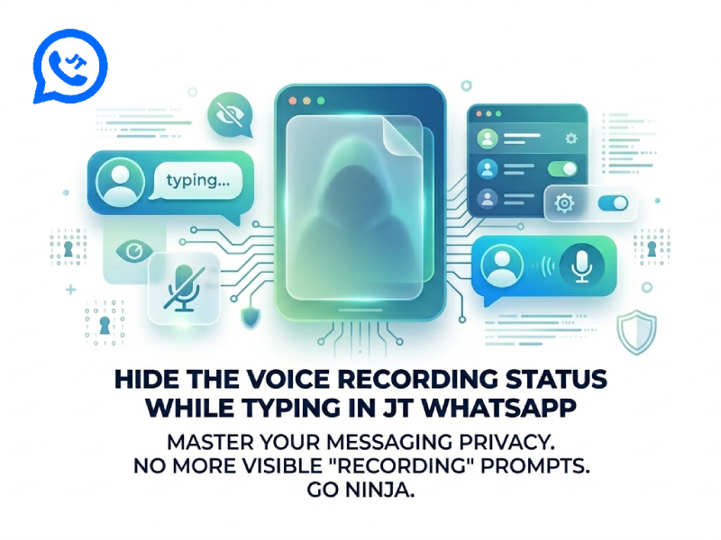 How to Hide the Voice Recording Status While Typing in JT WhatsApp?