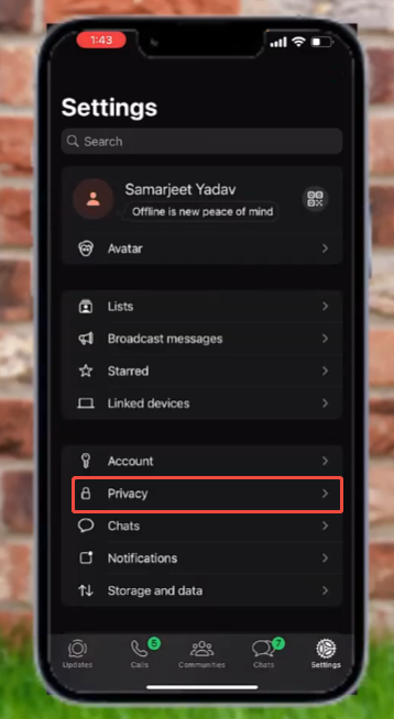 How to Hide the Voice Recording Status While Typing in JT WhatsApp?
